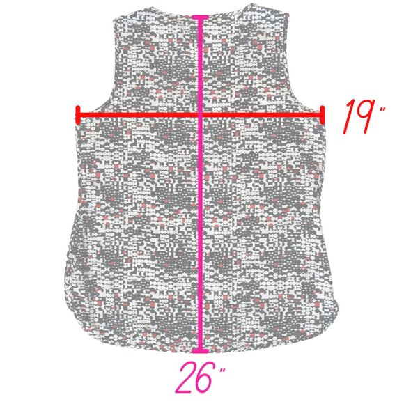 Chico's Travelers Geometric Top sz 0 Small Sleeveless EUC Red Black Chicos - Picture 4 of 7